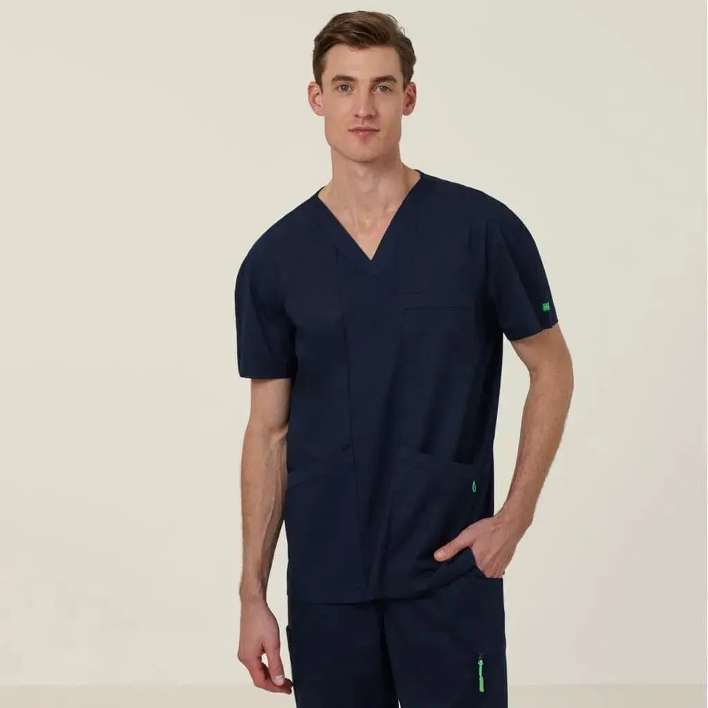 Carl V Neck Scrub Top CATRFV-BLA - Simply Scrubs Australia